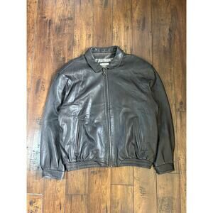 Robert Comstock Endurance Leather Jacket Mens 42 Dark Brown Vintage Soft 90s